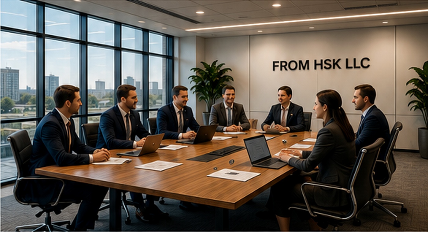 Professional wholesale business meeting